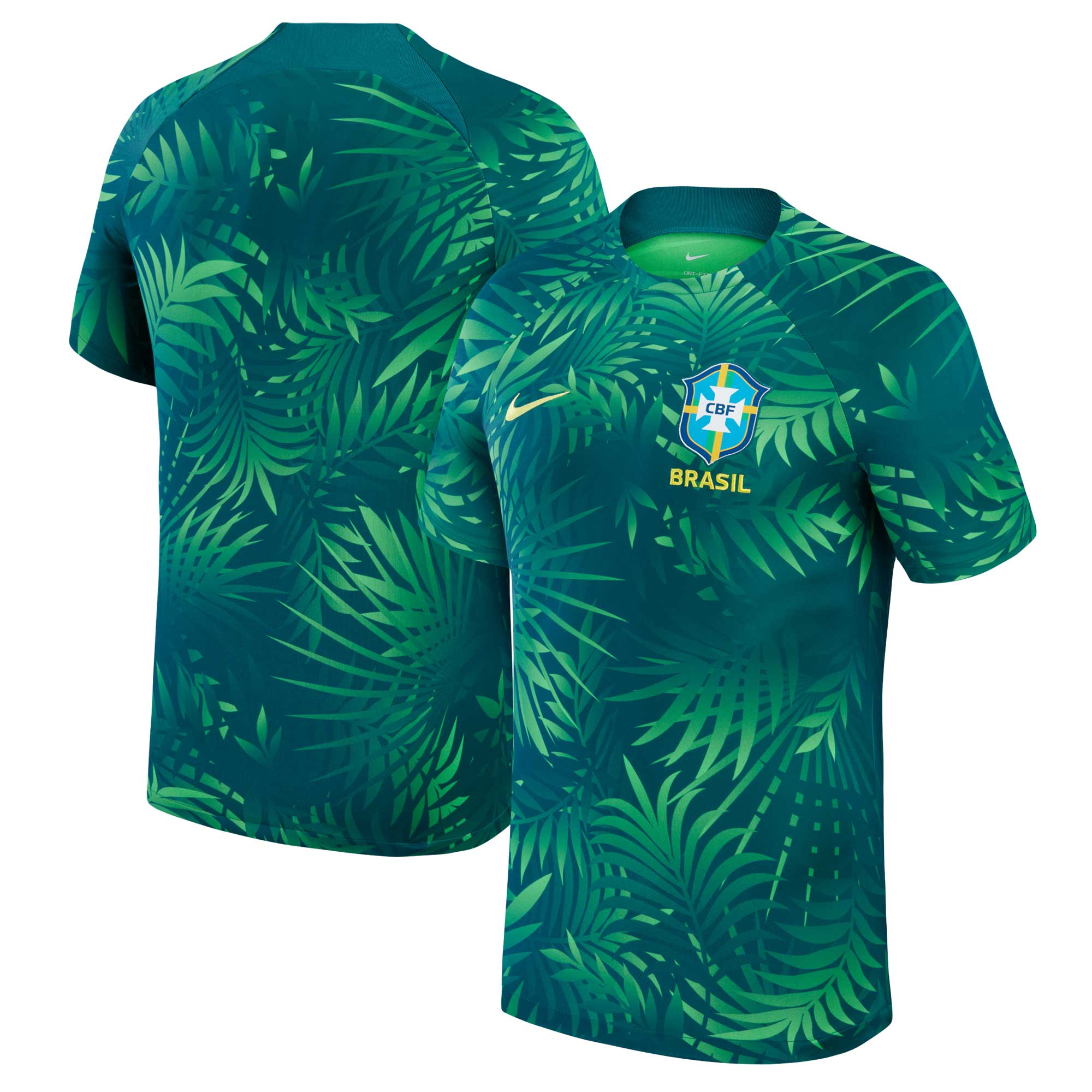 Brazil Women's National Team 2023 Academy Pro Pre-Match Top – Green