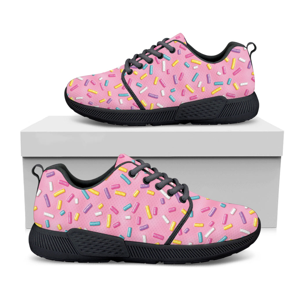 Cute Candy Pattern Print Black Athletic Shoes