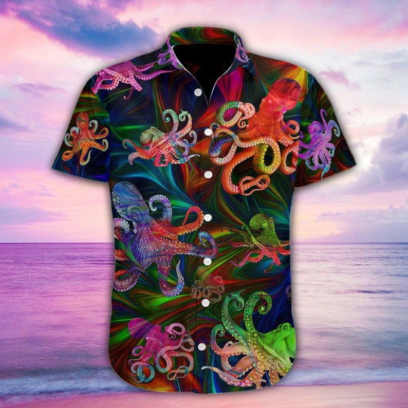 Octopus Multicolor Unique Design Hawaii Shirt Ha48891