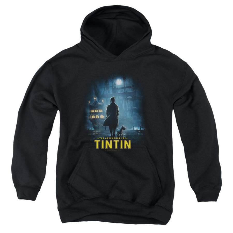 The Adventures of Tintin Title Poster Youth Hoodie (Ages 8-12)