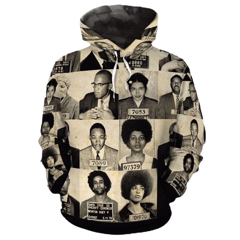 African American Civil Rights Leader 3D All Over Print Hoodie