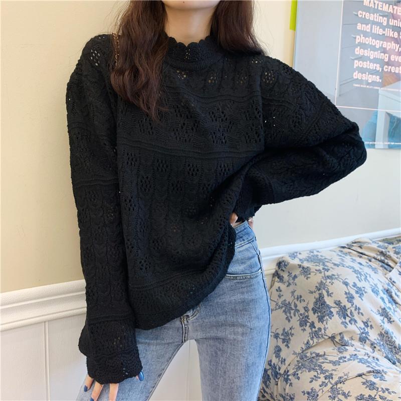 Thick Sweaters for Women Long Sleeve Women’s Cashmere Sweater 2022 Trend Pullover Kawaii Knitted Harajuku Crewneck Crochet Tops alx