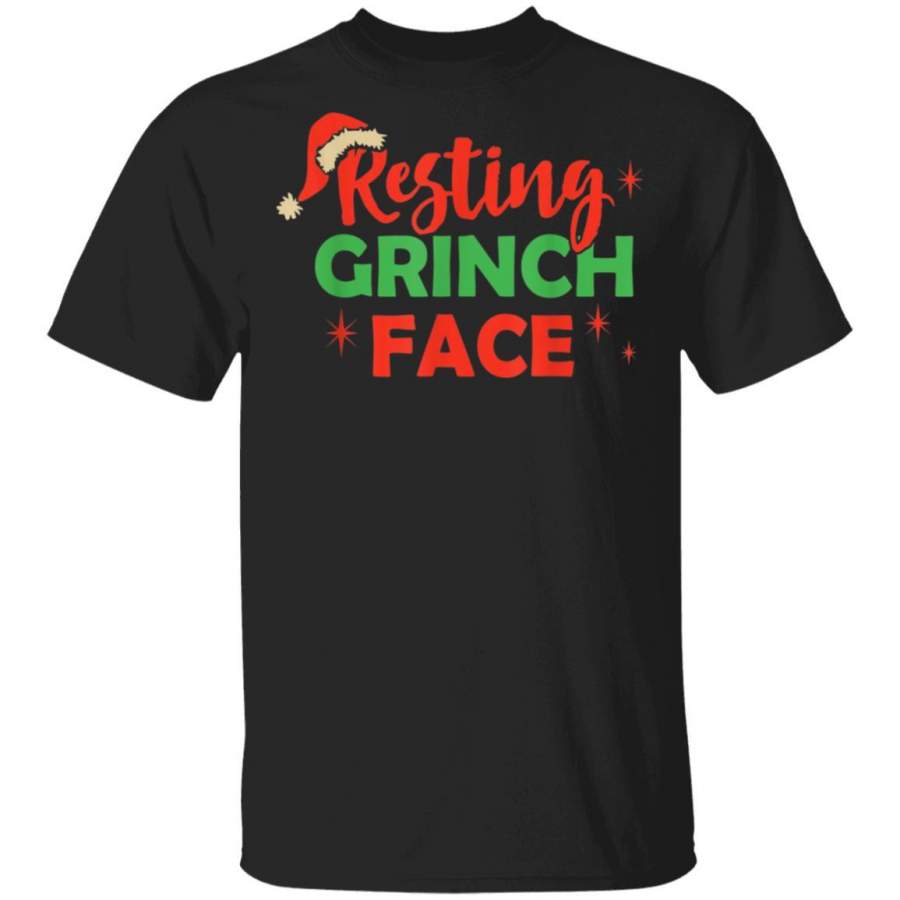 Christmas Gift for Resting Grinch-Face Funny Aesthetic Party T-Shirt