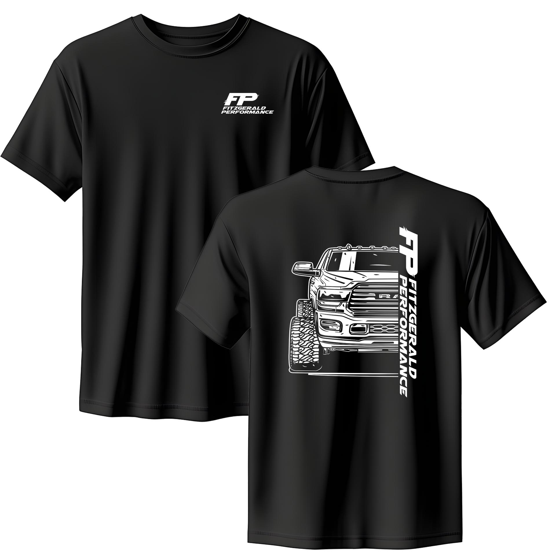 White 5th Gen T-Shirt – Fitzgerald Performance, Hoodie, Truck Lover, Perfect for Truck Enthusiasts & Performance Fans, Size S-4xl, Cotton Unisex Streetwear T-Shirt