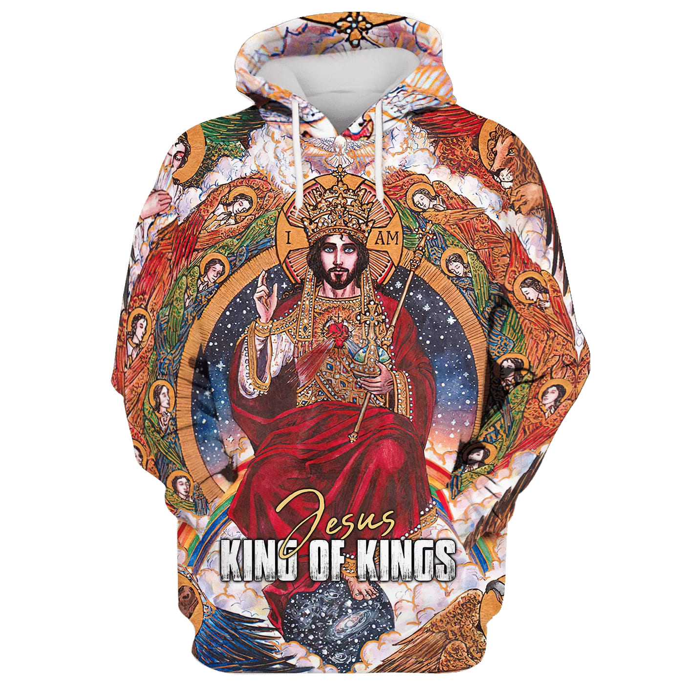 Jesus King Of Kings Hoodie  Men & Women Christian Hoodie  3D Printed Hoodie