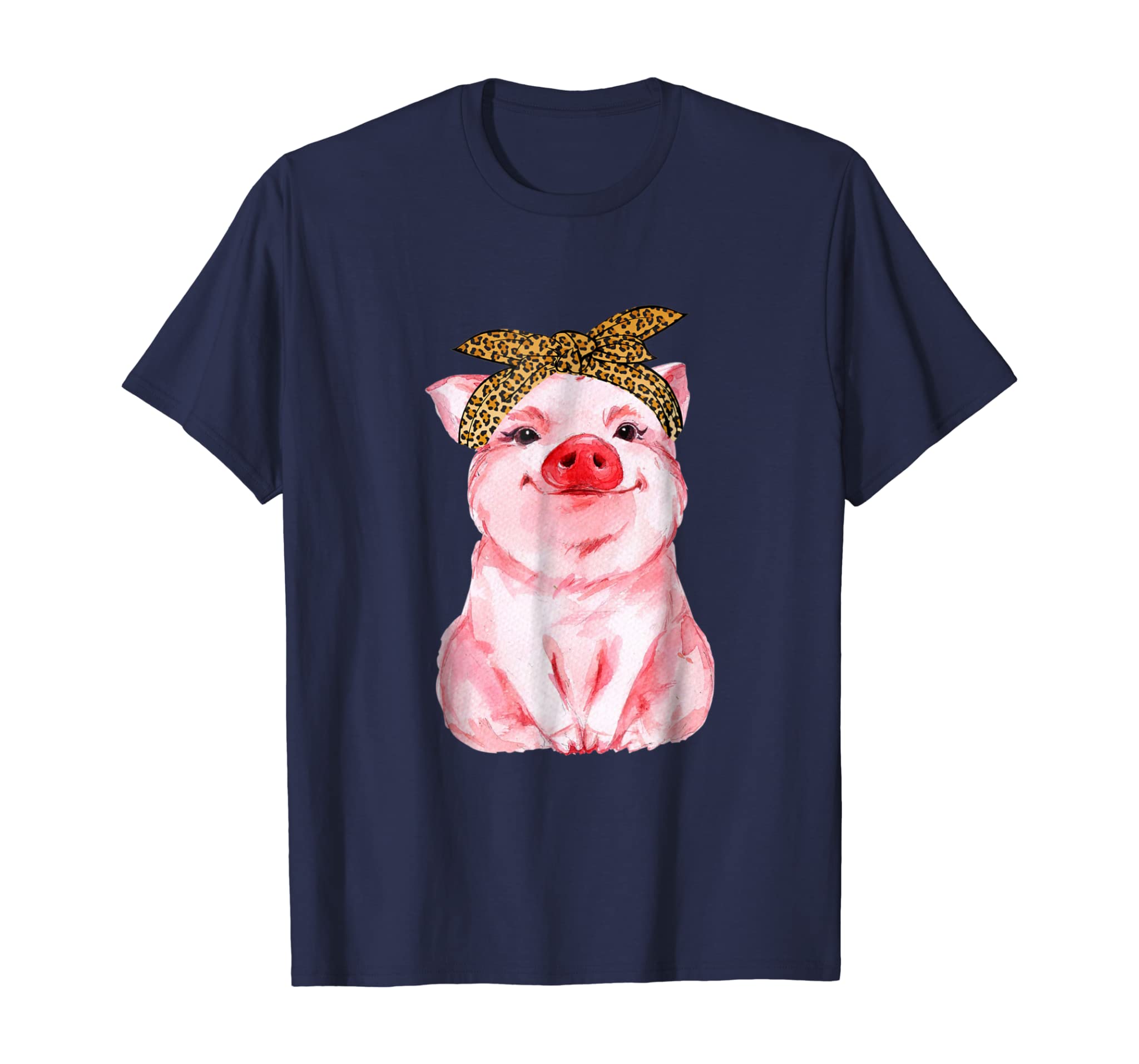 Pig Bandana cute t-shirt for Girl and Women. Gift Awesome