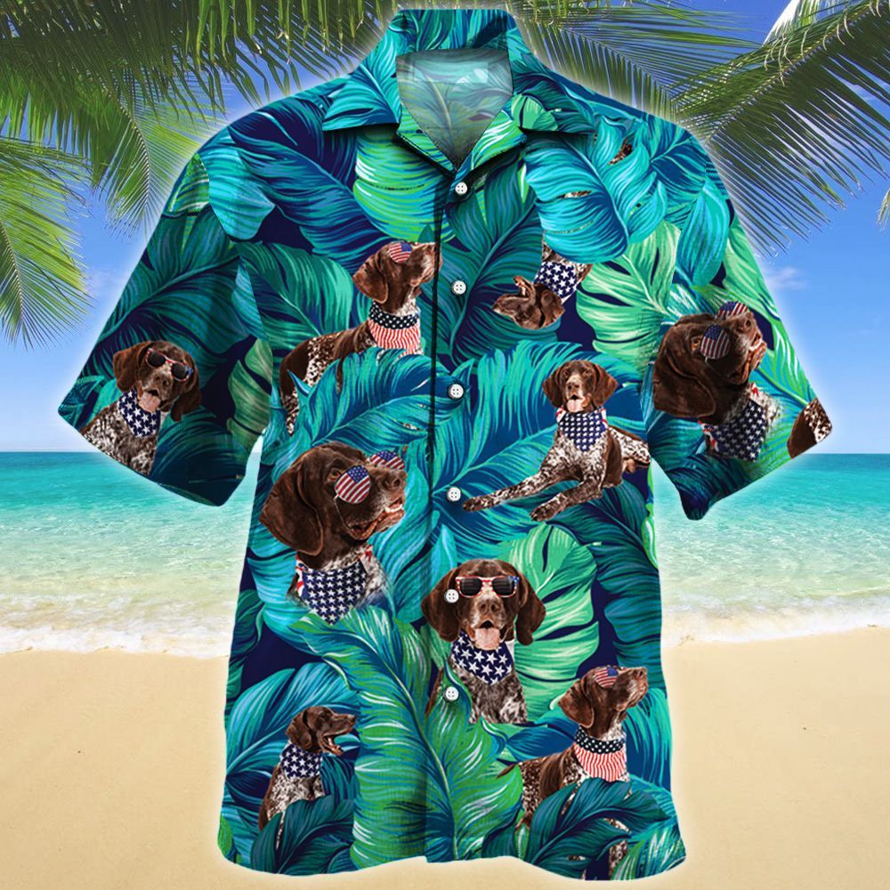 American Style German Shorthaired Pointer Dog Lovers Gift Hawaiian Shirt Ha24945