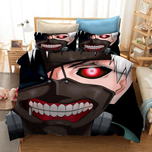 Tokyo Ghoul Kaneki Ken 13 Duvet Cover Pillowcase Home Decor 3D Bedding Set 1062