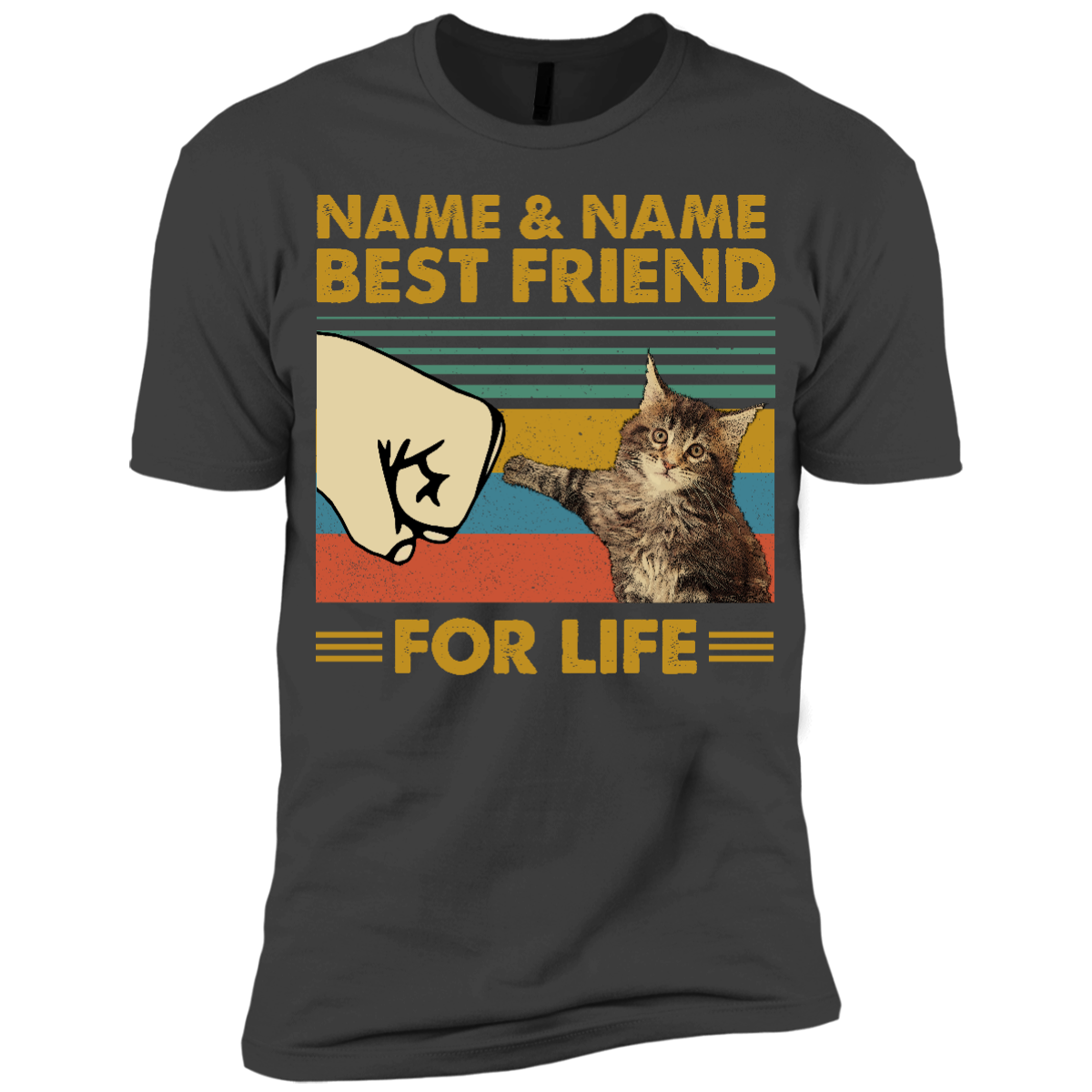 Personalized – Best Friend For Life Maine Coon Premium Short Sleeve T-Shirt