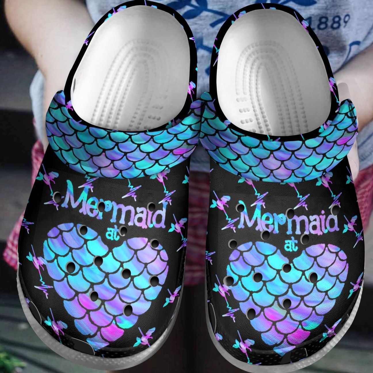 Mermaid Personalized Clog, Custom Name, Text, Color, Number Fashion Style For Women, Men, Kid, Print 3D My Lover