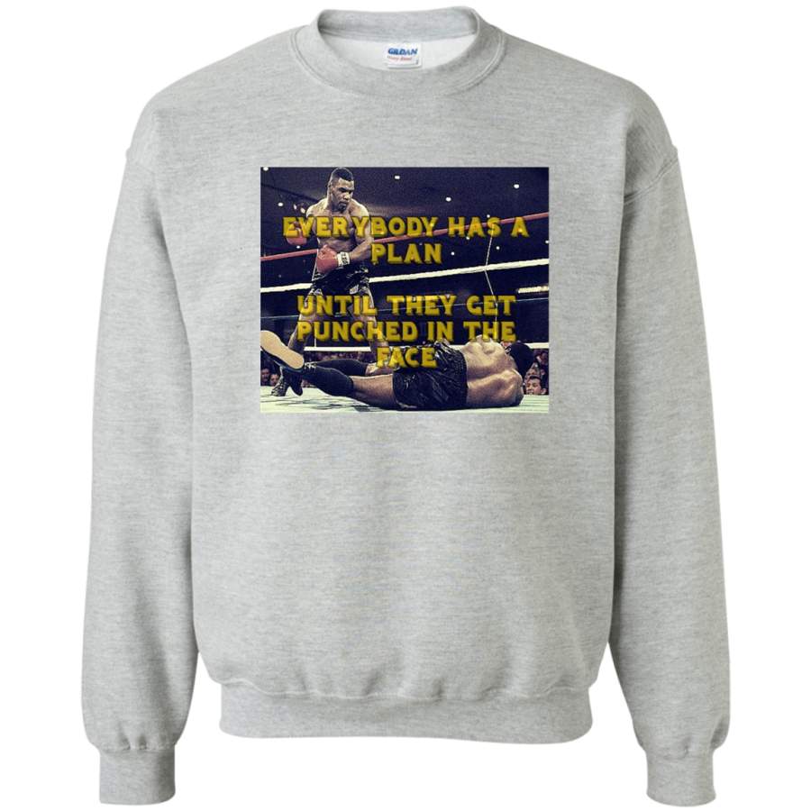 AGR Mike Tyson – Everybody has a plan until they get punched in the face Crewneck Pullover Sweatshirt