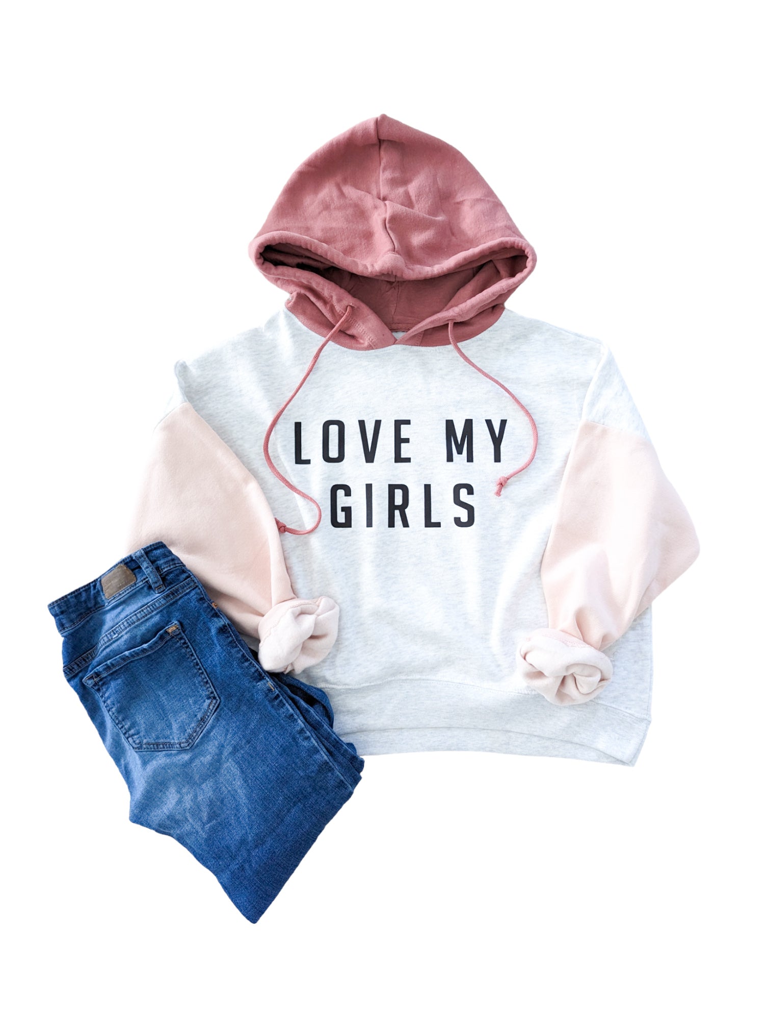 Love My Girls Colorblock Hoodie