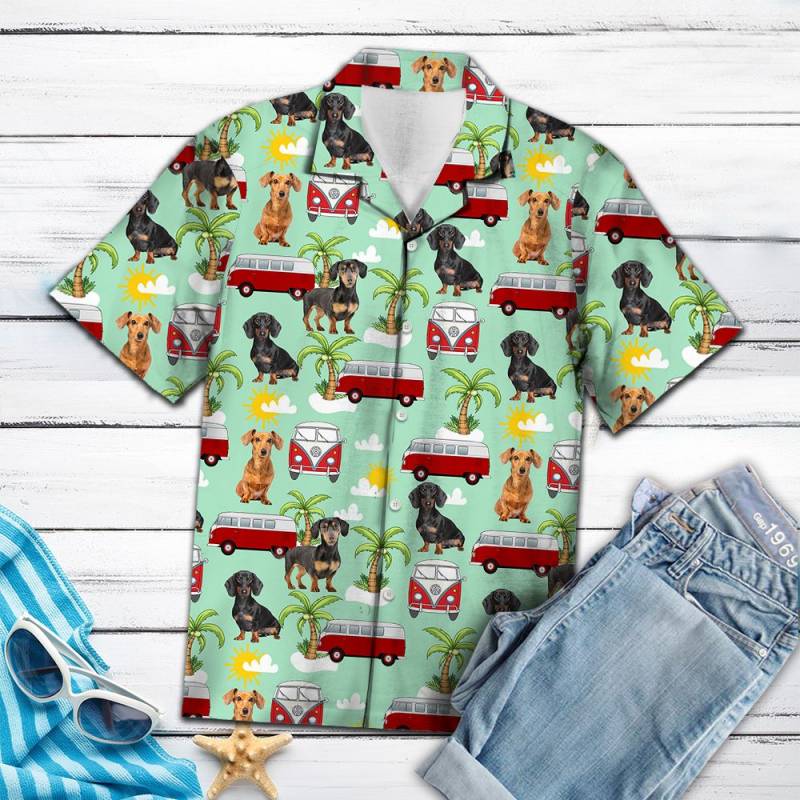 Dachshund Hippie Car Hawaii Shirt Ha91523