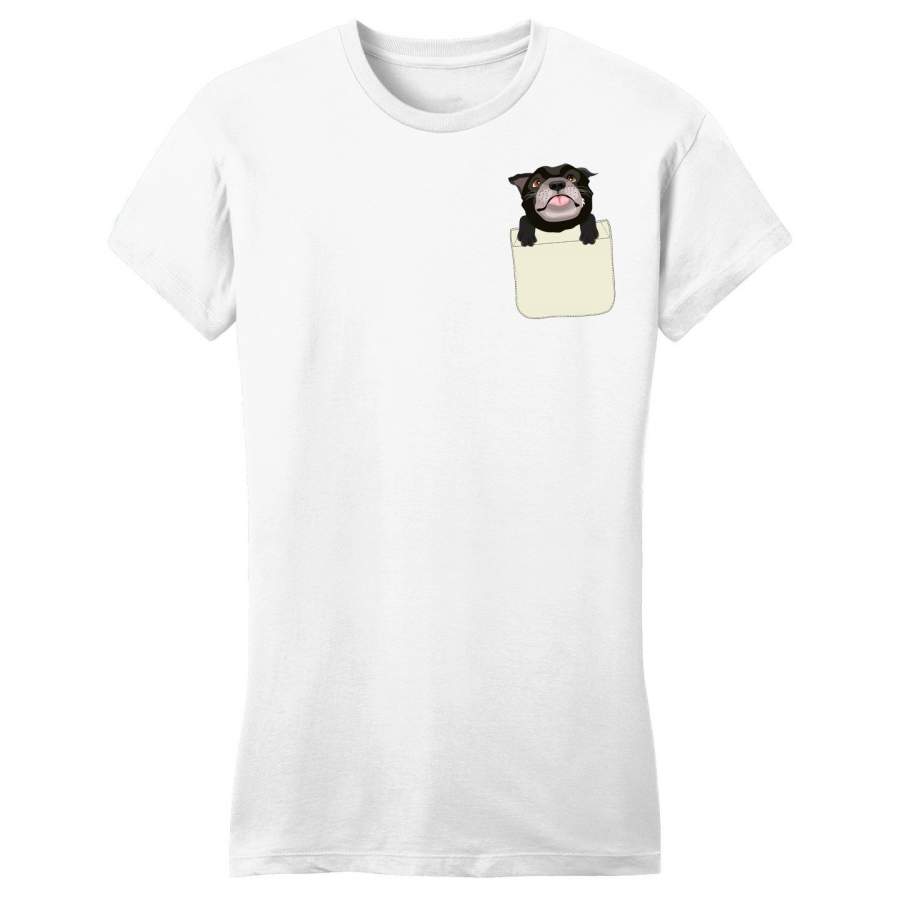 Pocket Puppy – Women’s Fitted T-Shirt