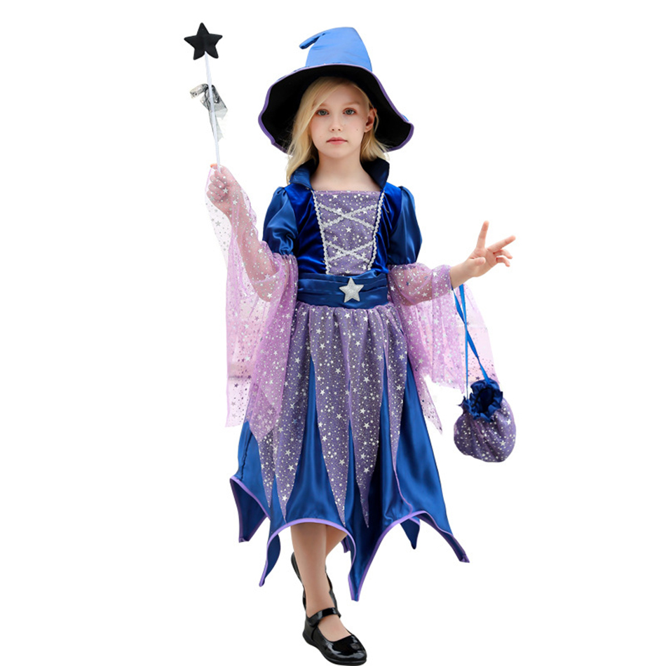 Witch Dress Halloween Kids Cosplay Demon For Girls Dress Maleficent Masquerade Party Tulle Long Dress Buy Three Get One Free alx