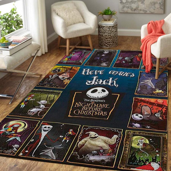 The Nightmare Before Christmas Cartoon Movie Halloween Area Rug Home Decor – HomeBeautyUS