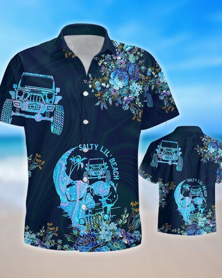 Salty Lil Beach Jeep Black Blue Unisex Hawaii Shirts Ha27296