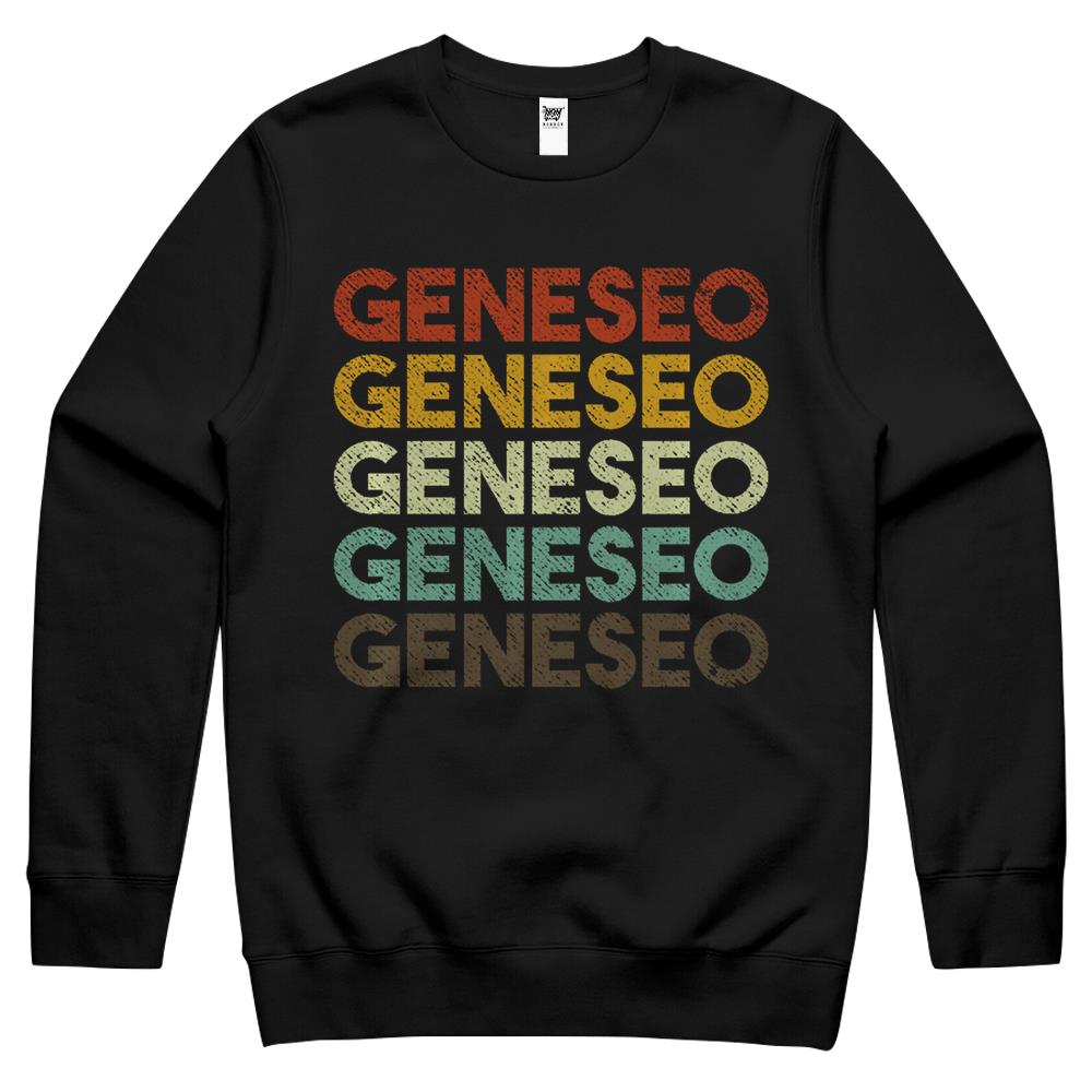 Retro Geneseo New York Crewneck Sweatshirt