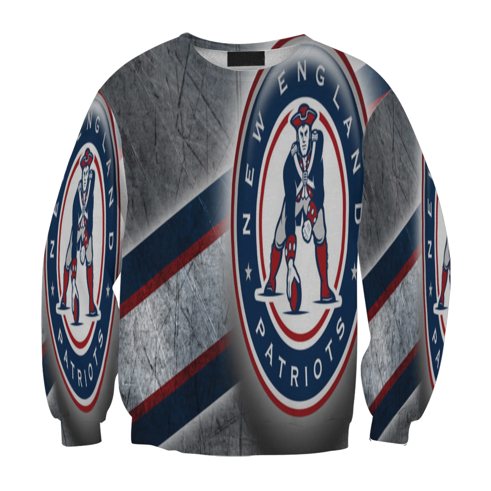 New England Patriots Logo Pat Gray Gift For Fan 3D Full Printing Sweatshirt