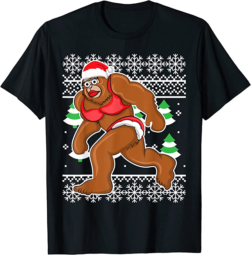 Bigfoot Ugly Christmas Sweater T-Shirt