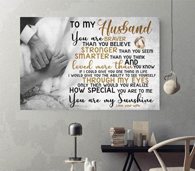 Couple To HusbYou’re My Sunshine poster canvas