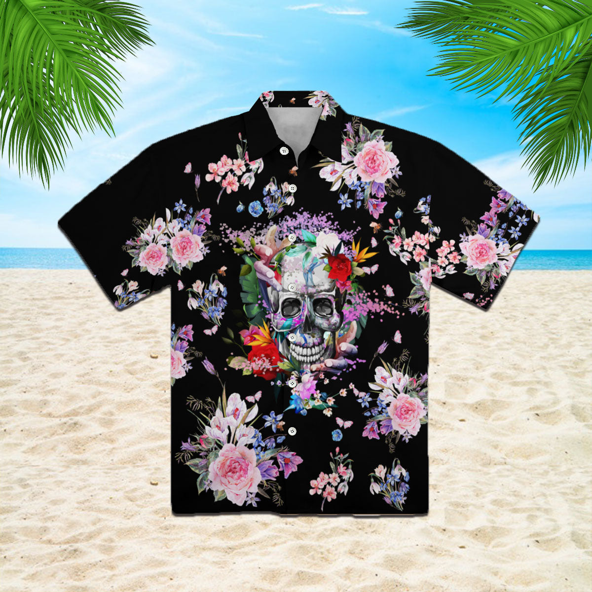 Skull Purple Hawaii Shirt For Men Women Ha76696