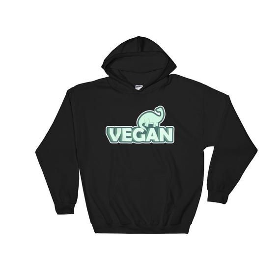 Vegan Dinosaur Hooded Sweatshirt Vegan Shirt Boho Shirt 70 S Tee Retro Shirt Hipster Shirt Vintage Tee Vegetarian Shirt