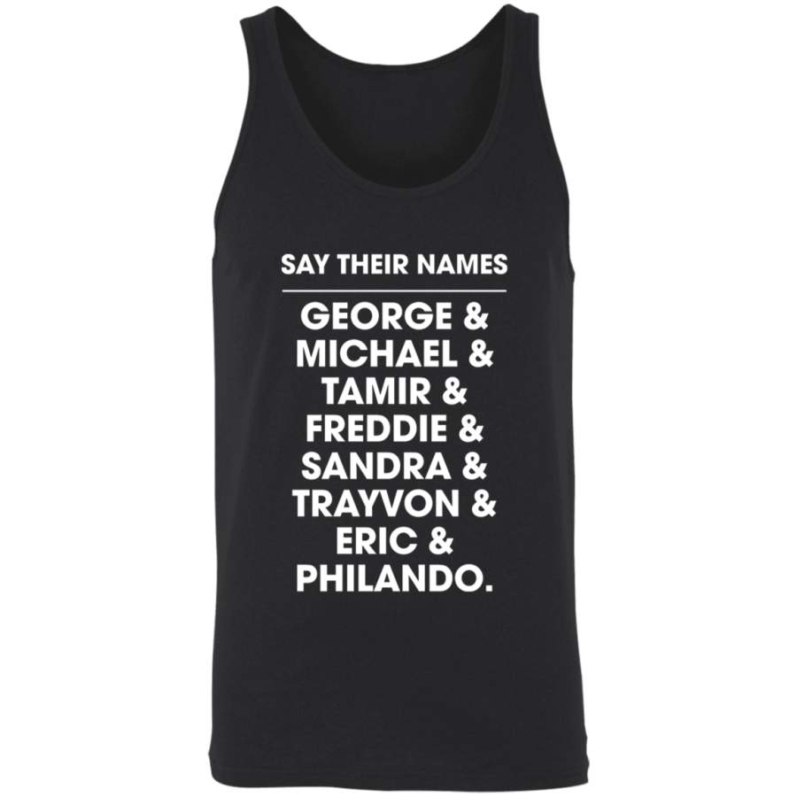 Say Their Names Tank Top Black Lives Matter Tanks