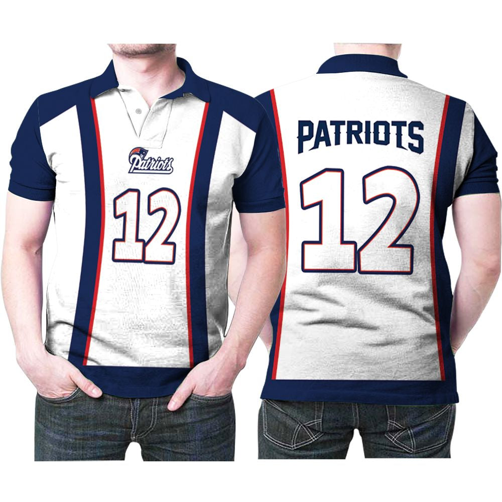 New England Patriots Tom Brady 12 Football Legend 3D Printed Gift For Tom Brady Fan Polo Shirt