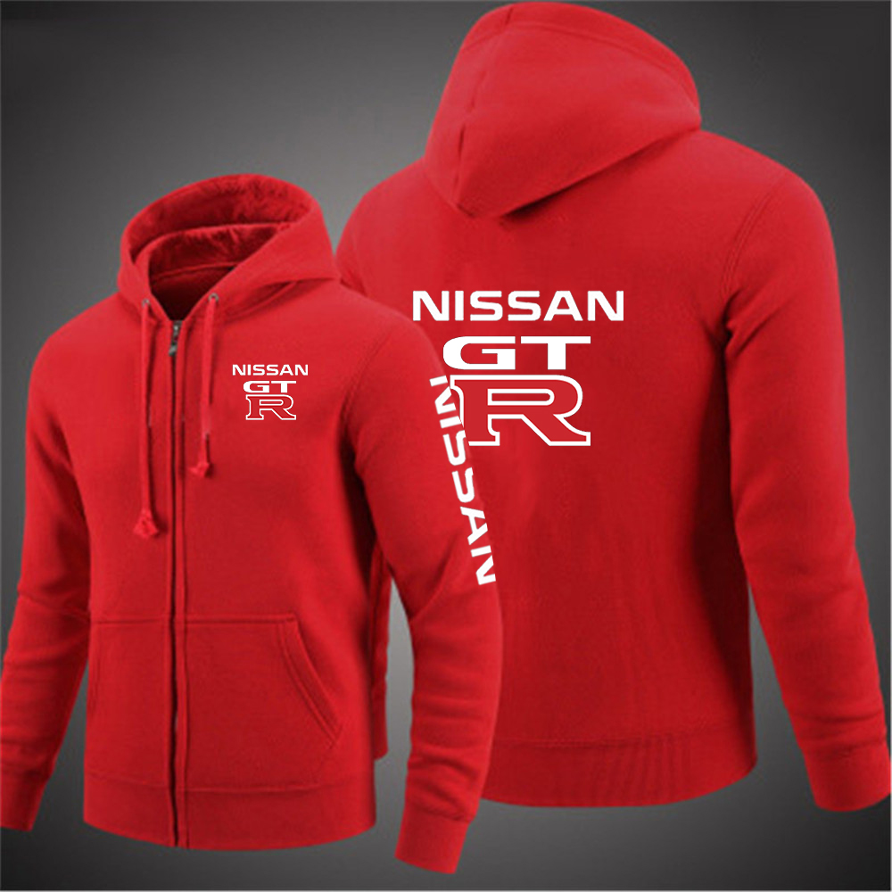 2022 new nissan gtr print sweater wool cardigan oversized custom harajuku winter casual solid hoodies comfortable homme coats alx