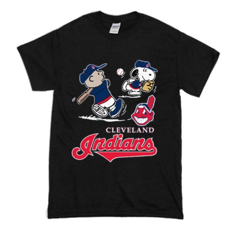 Charlie Brown Snoopy Cleveland Indians T-Shirt (BSM)