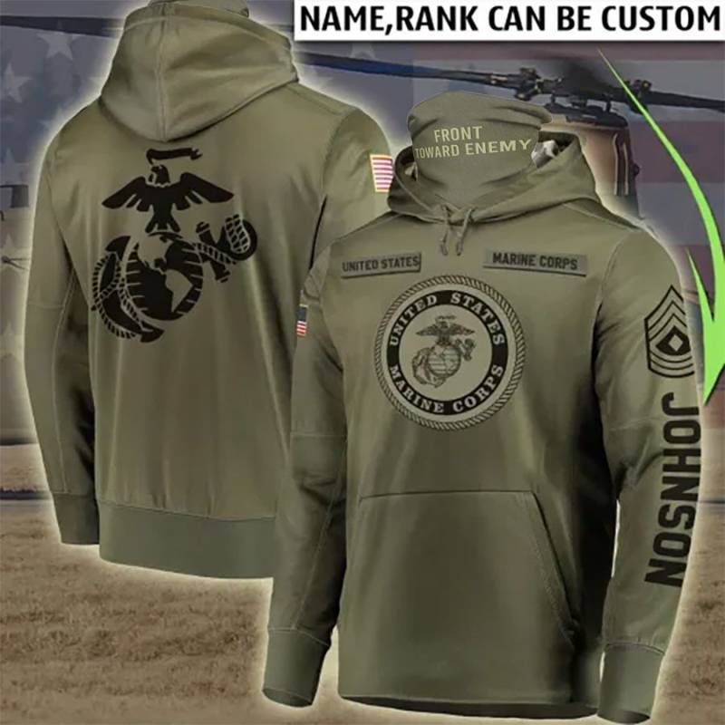 United States MARINE CORPS BANDANA Hoodie Customize TBD152008HD06-MARINE