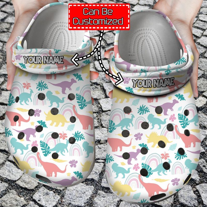 Cute Dinosaur Patterns clog Shoes Colorful