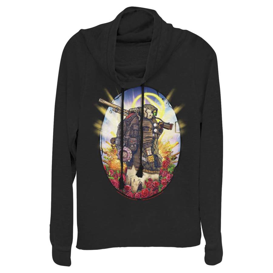 Borderlands 3 Junior’s Floral FL4K Beastmaster  Cowl Neck Sweatshirt