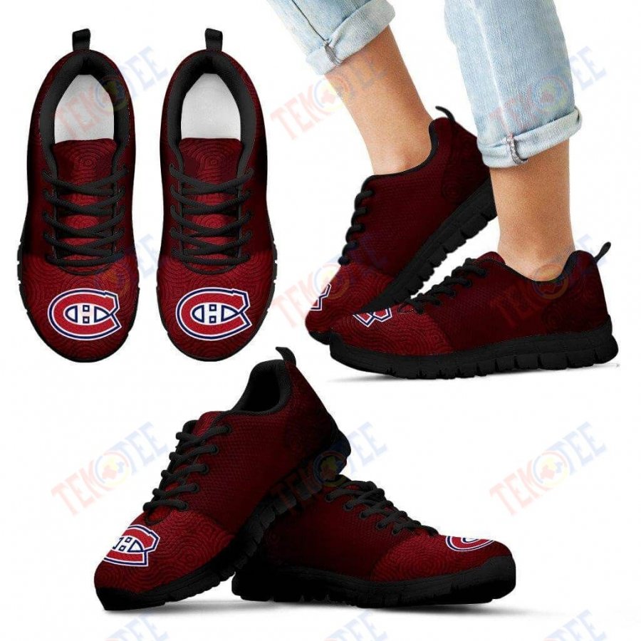 Mens Womens Montreal Canadiens Sneakers Seamless Line Magical Wave Beautiful Running Shoes For Men Women TDT591