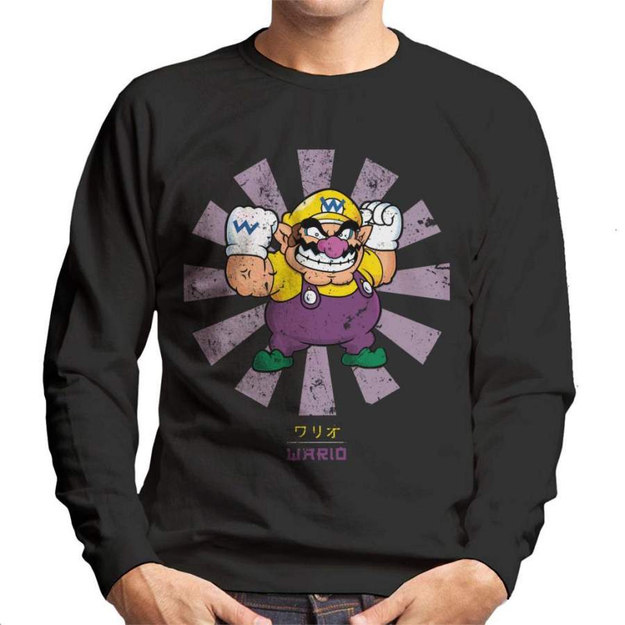 Wario Retro Japanese Super Mario Men’s Sweatshirt