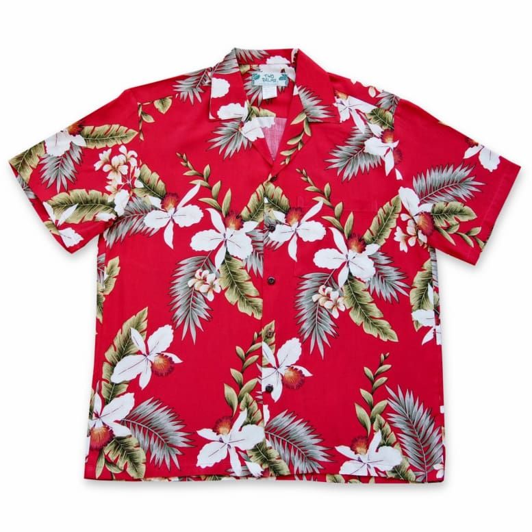 Floral Red Unique Design Hawaii Shirt Ha33940