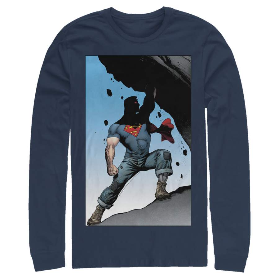 Superman Men’s Strongest Hero Pose  Long Sleeve Shirt