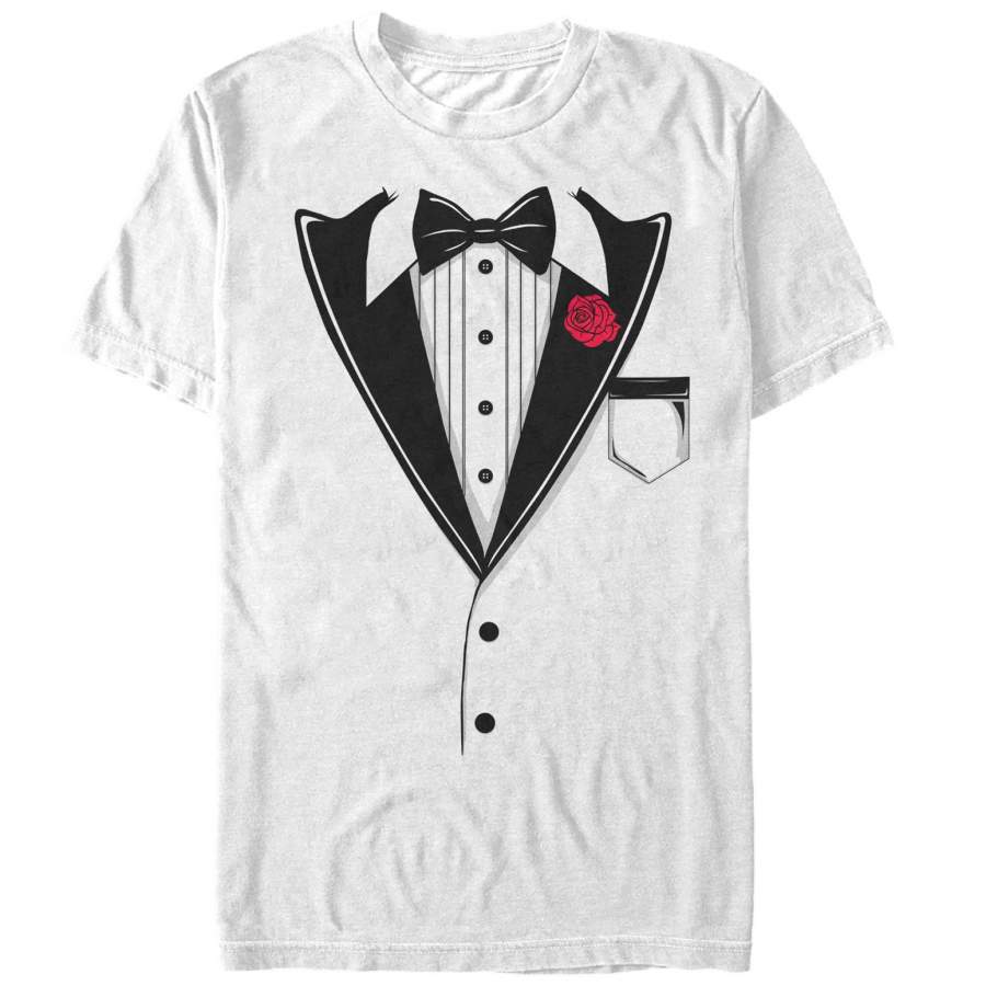 Lost Gods Men’s Valentine’s Day Bow-Tie Costume Tee  T Shirt