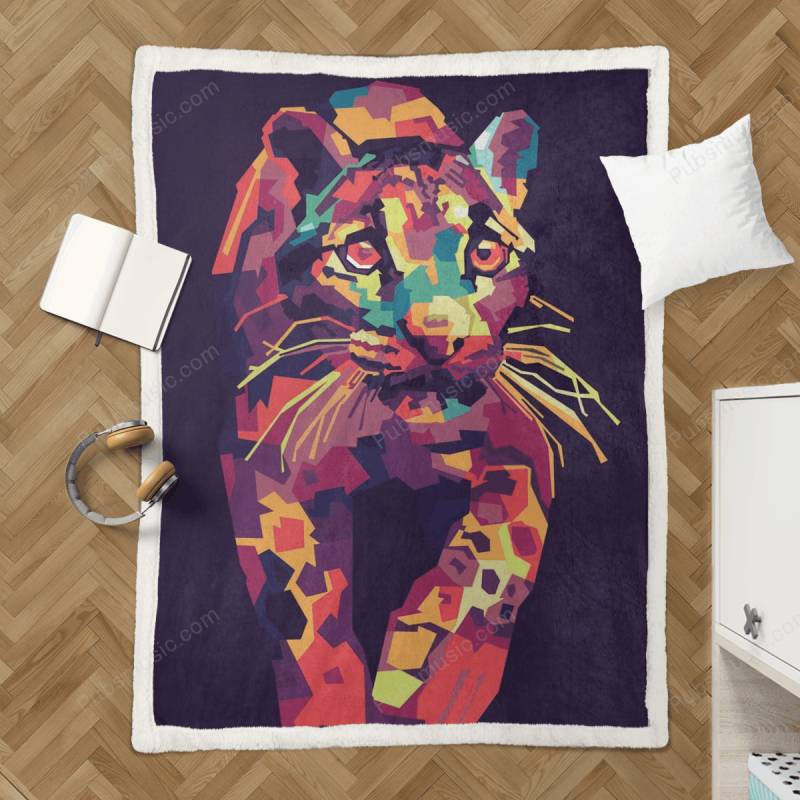 Tiger Pop Art – Animal Sherpa Fleece Blanket