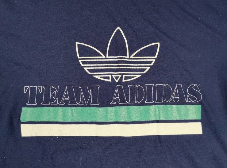 Vintage 80 S Team Blue And Green Paper Thin Shirt