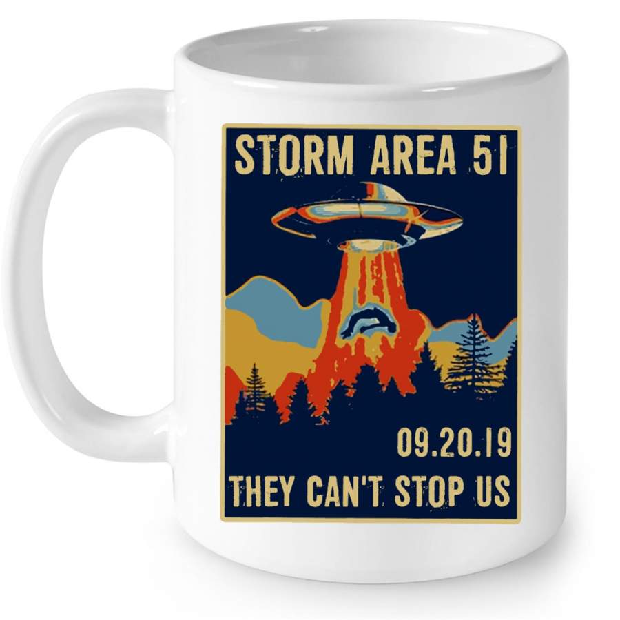 Storm Area 51 09 20 19 They Can’t Stop Us Classic VIntage – Full-Wrap Coffee White Mug