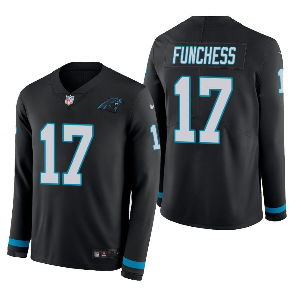 Carolina Panthers Devin Funchess Therma Long Sleeve Mens Jersey Black