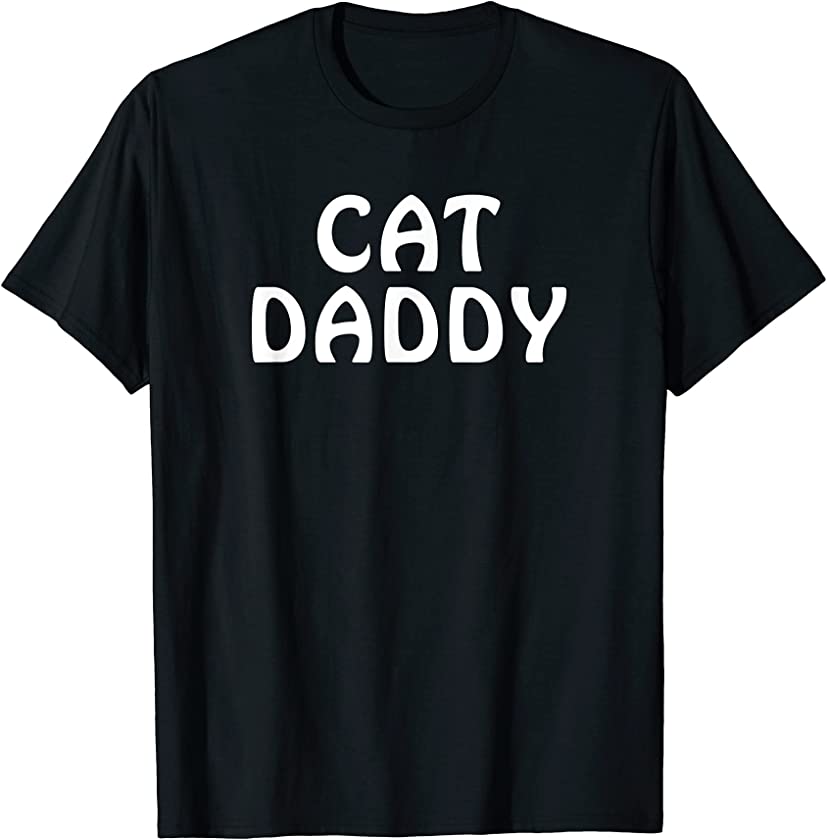 Mens Cat Daddy Father of Kitten Cute Pet Text Graphic T-Shirt