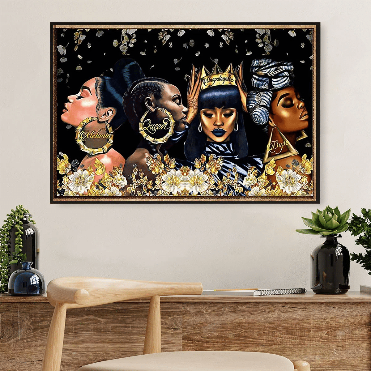 Black Queen Poster Canvas – Black Pride – Gift For Black Girl Evg84621