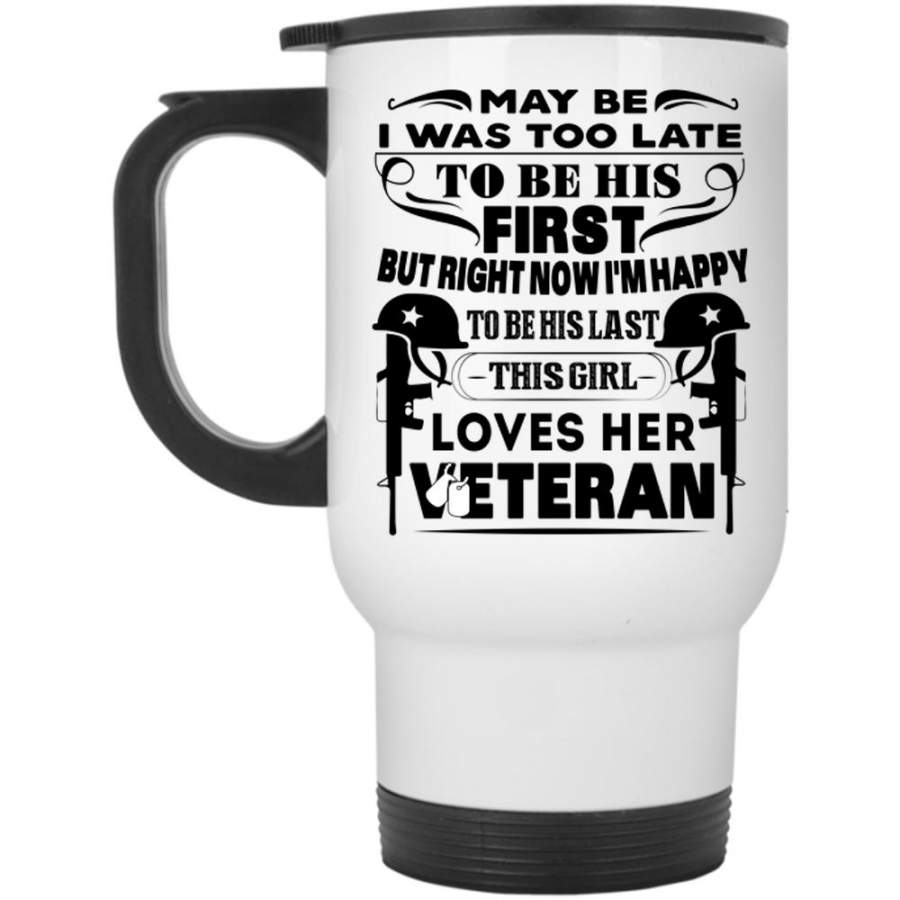 Couple Travel Mug, This Girl Loves Her Veteran Mug