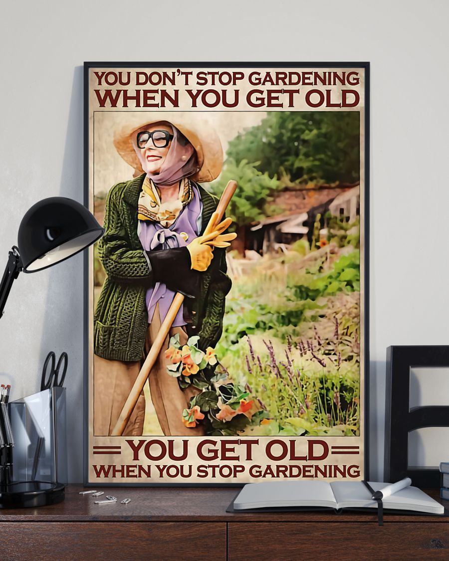 Gardening Don’T Stop Vertical Canvas And Poster | Wall Decor Visual Art