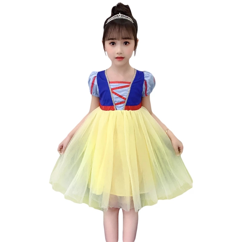 2021 Summer New Snow White Aisha Princess Dress Girls Summer Dress Cute Sweet Fashion alx