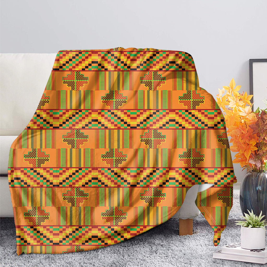 Bonwire Kente Pattern Print Blanket