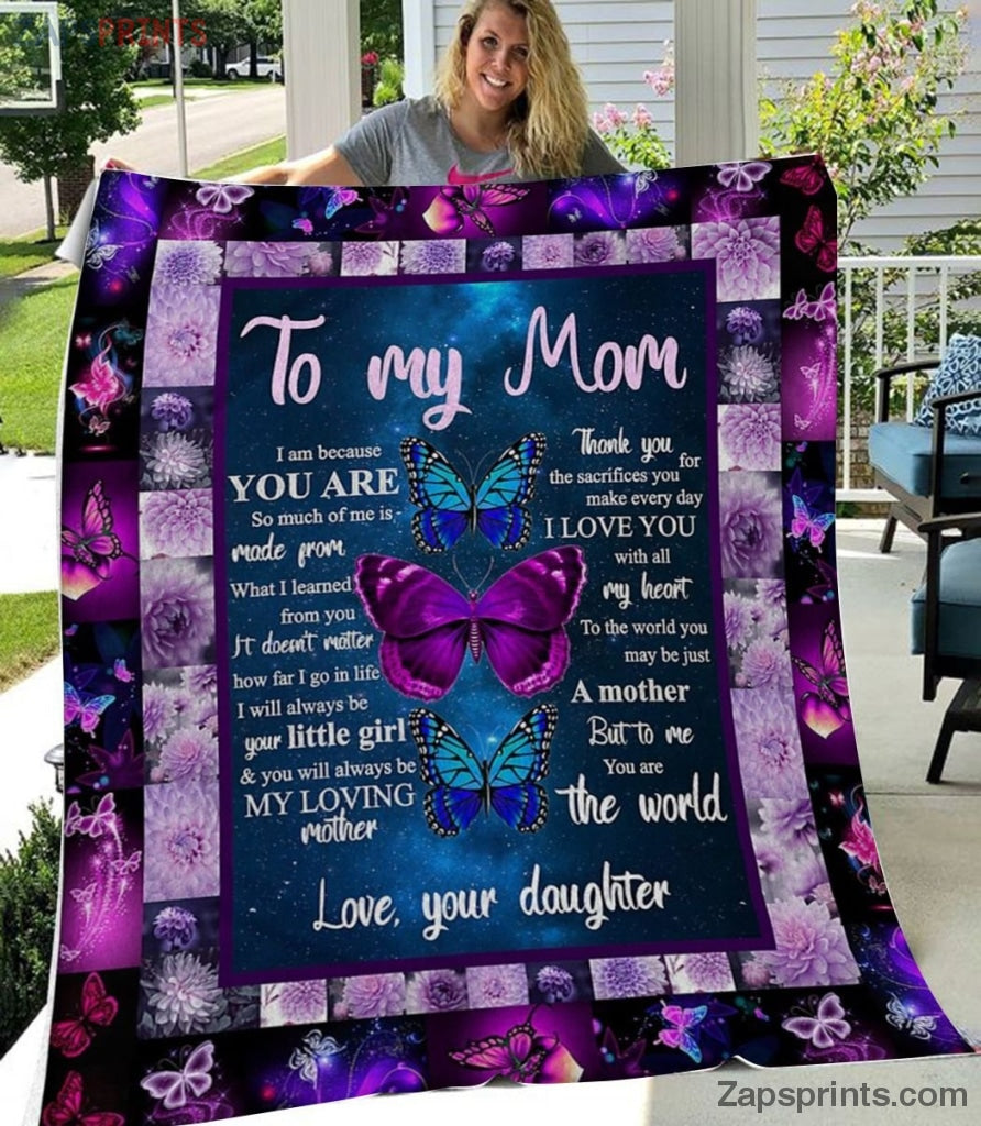 Gift For Mom – To My Mom – Butterfly – Love You My Mother – Blanket